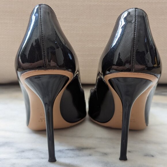 GUCCI Vernice Soft Metal Black Pump IT37.5, US7.5 - Picture 3 of 8